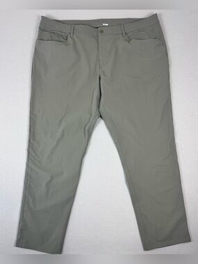 Lululemon Men’s ABC Classic-Fit 5 Pocket Warpstreme Pants In Grey Sage 44x32